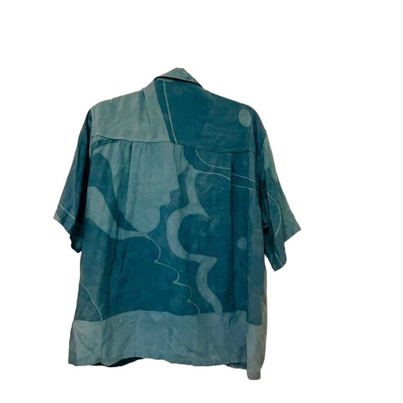 Vintage Foo Foo Fashions Rayon Shirt Abstract Pattern One Size Made In Indonesia - Picture 1 of 5
